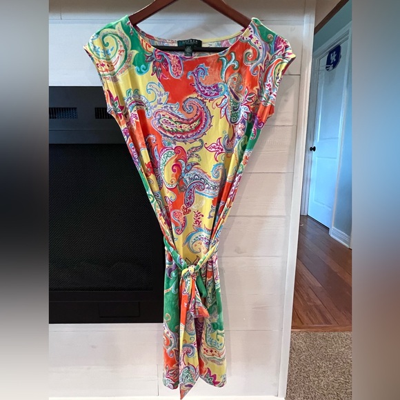 Lauren Ralph Lauren Paisley Dress Petite Small. 1308 - Picture 6 of 6